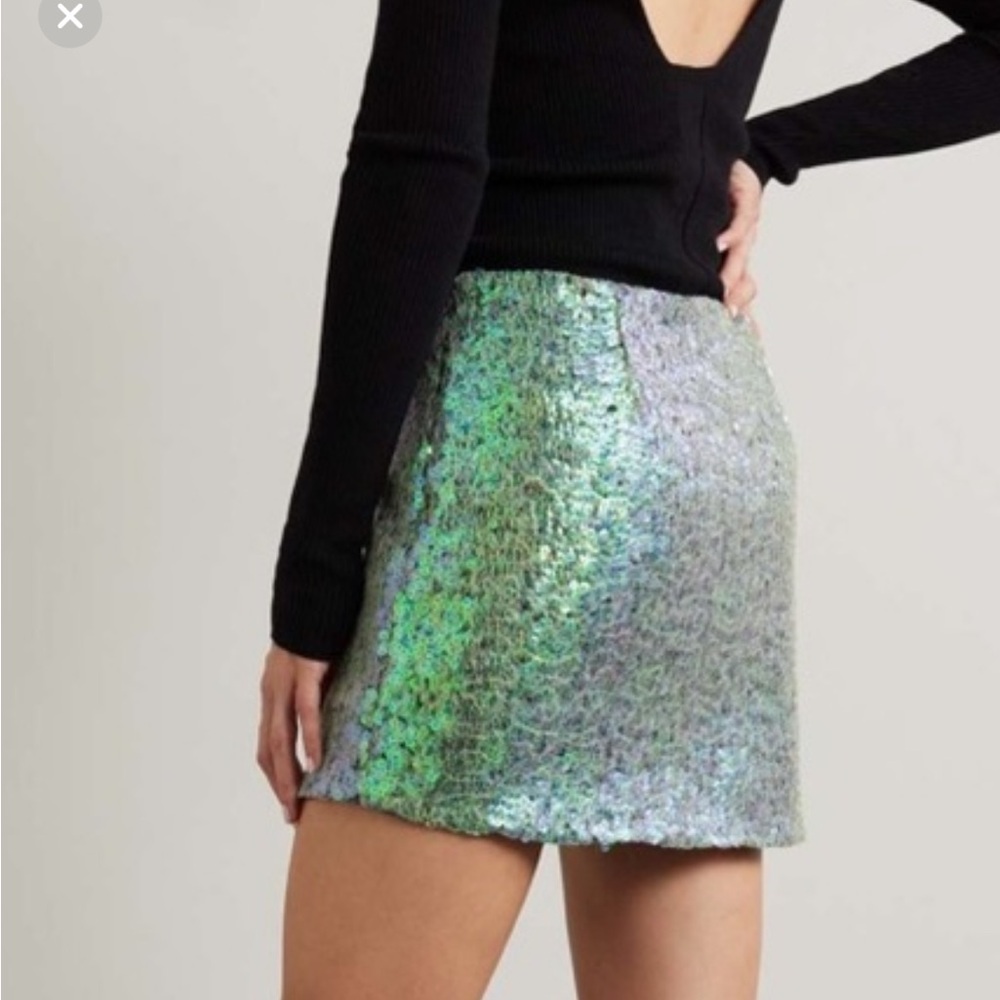 Helmut Lang green sequin miniskirt - Picture 7 of 7